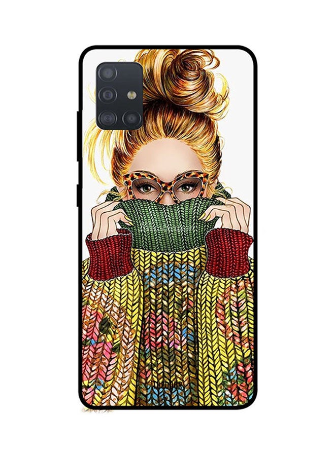 Protective Case Cover For Samsung Galaxy A71 Girl Hidden Face