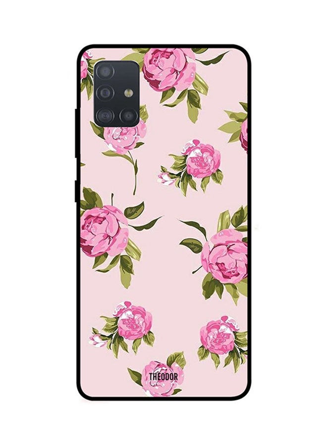 Protective Case Cover For Samsung Galaxy A71 Hand Painting Pink Flower