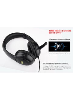 OVLENG Wired Over-Ear Gaming Headset With Microphone Black  - Image 2