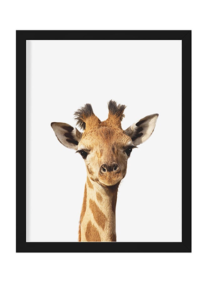 Baby Giraffe Nursery Poster With Frame Brown/White 21 x 30centimeter - v1593085297/N38961755A_1