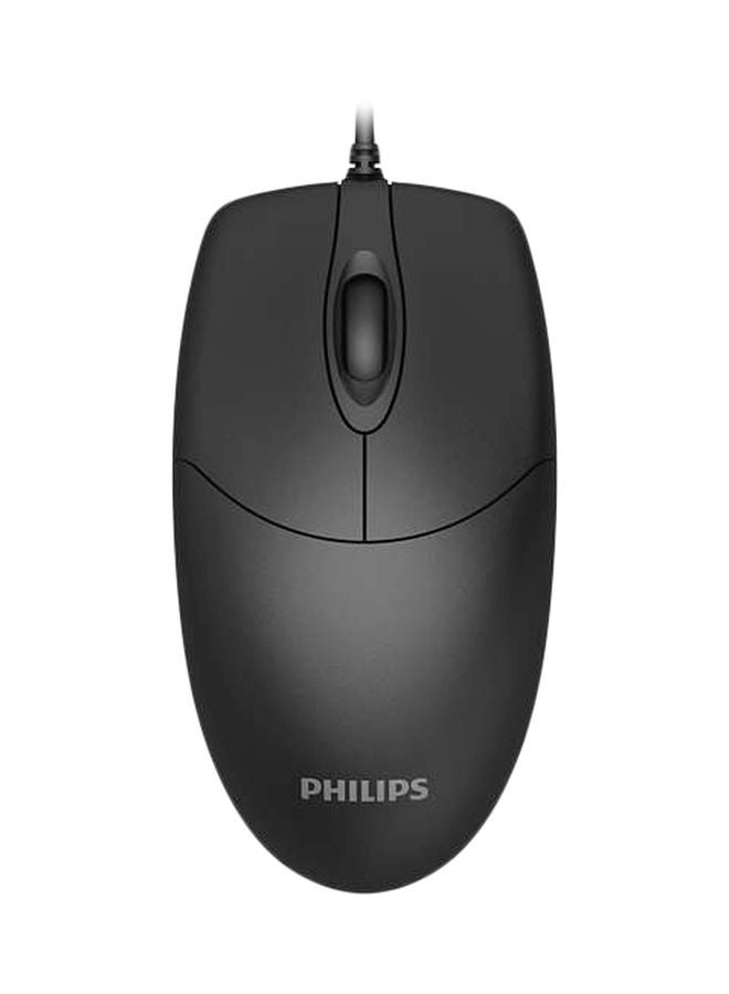 Philips USB Wired Mouse Black - Image 1