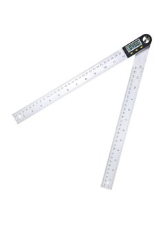 Generic 360 Degree Digital displayAngle Ruler 200mm Silver 