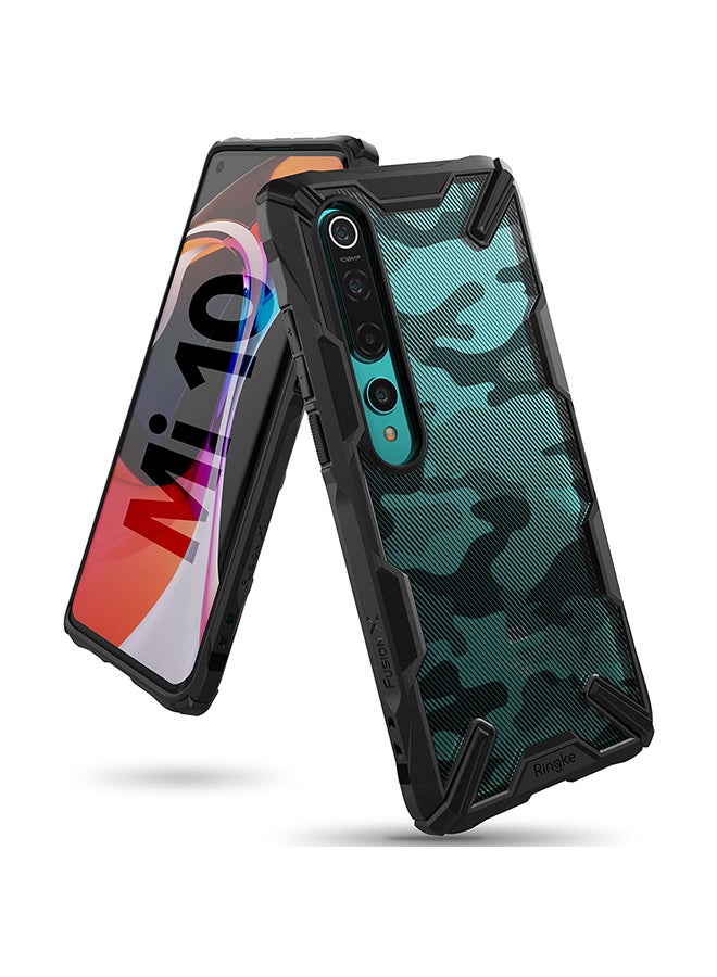 Ringke Hard Fusion-X Ergonomic Shock Absorption TPU Bumper Case Cover For Xiaomi Mi 10/Mi 10 Pro 5G Camo Black - Image 1