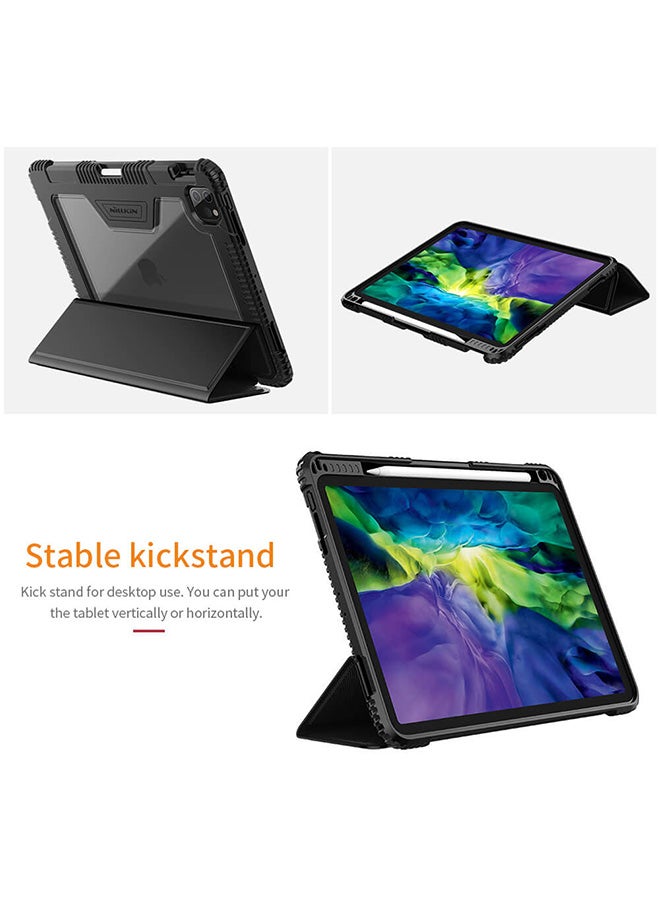Nillkin PU Leather Full Protective Case With Apple Pencil Holder Smart Cover For iPad Pro 11 2020 Black - Image 2