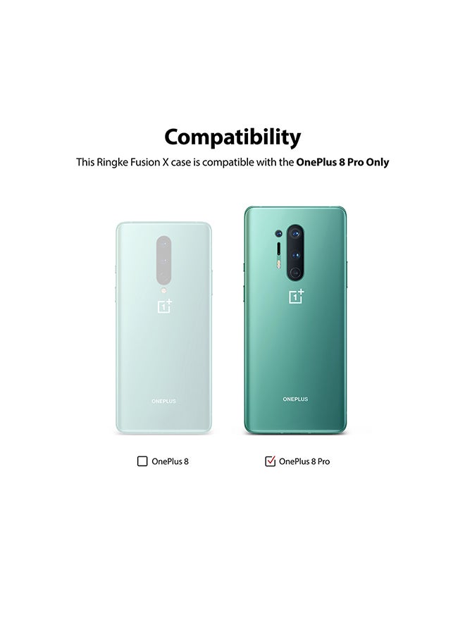 Ringke Hard Fusion-X Ergonomic Shock Absorption TPU Bumper Case Cover For OnePlus 8 Pro Camo Black - Image 3