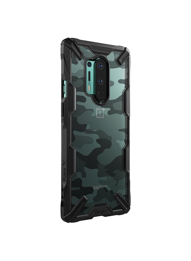 Ringke Hard Fusion-X Ergonomic Shock Absorption TPU Bumper Case Cover For OnePlus 8 Pro Camo Black - Image 5