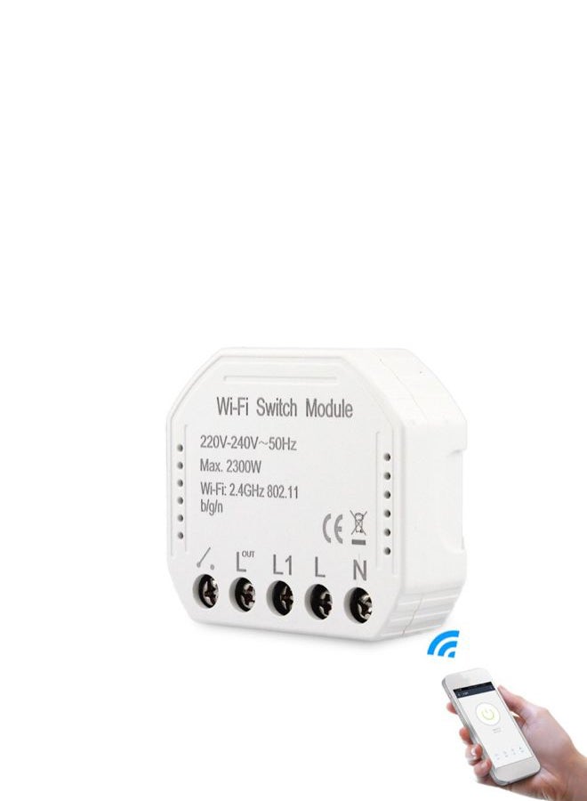 Generic 2-Piece Wi-Fi Intelligent DIY Breaker Module Light Switch White 10.5cm  - Image 2