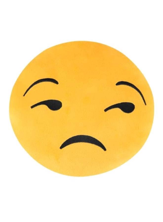 Emoticon Round Stuff Pillow fabric Yellow/Black 30 x 30cm  - Image 1