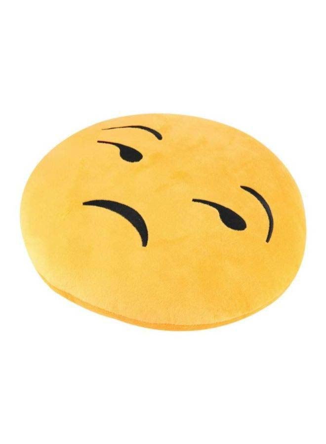 Emoticon Round Stuff Pillow fabric Yellow/Black 30 x 30cm  - Image 2