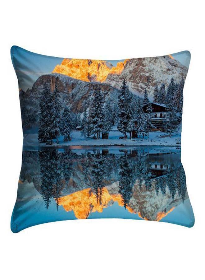 Nature Printed Pillow Cover Polyester Multicolour 40 x 40cm