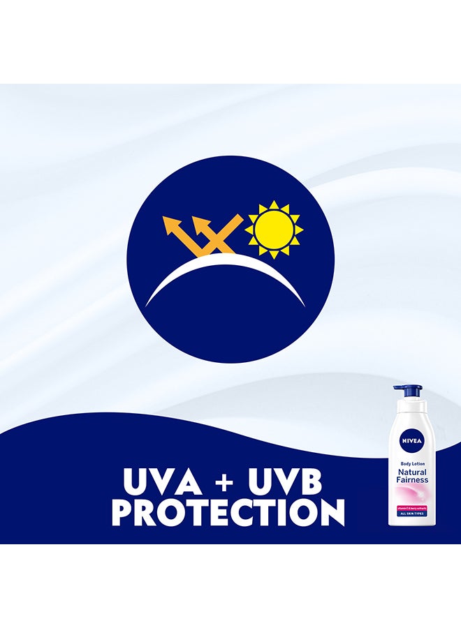 Nivea - Natural Fairness Body Lotion, Liquorice And Berry, All Skin Types, 400ml, Pack of 2 White - Image 1