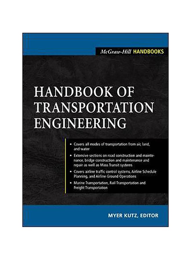 Handbook Of Transportation Engineering Hardcover English by Myer Kutz - 16-Dec-03 