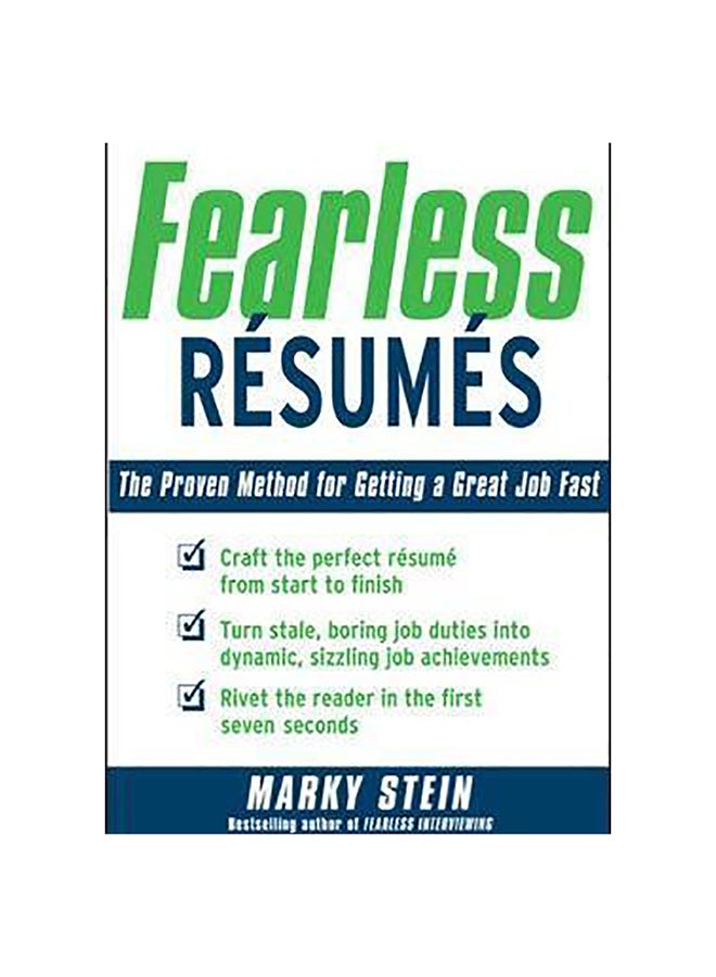 Fearless Resumes Paperback English by Marky Stein - 7-Sep-09 