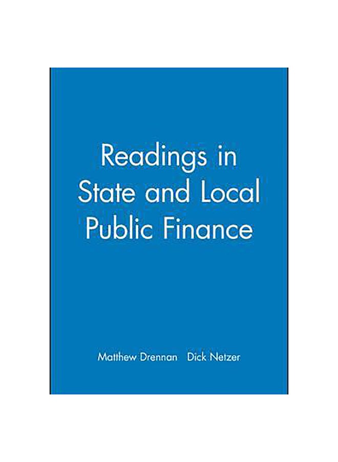 Readings In State And Local Public Finance Paperback English by Matthew Drennan - 19-Jan-96 