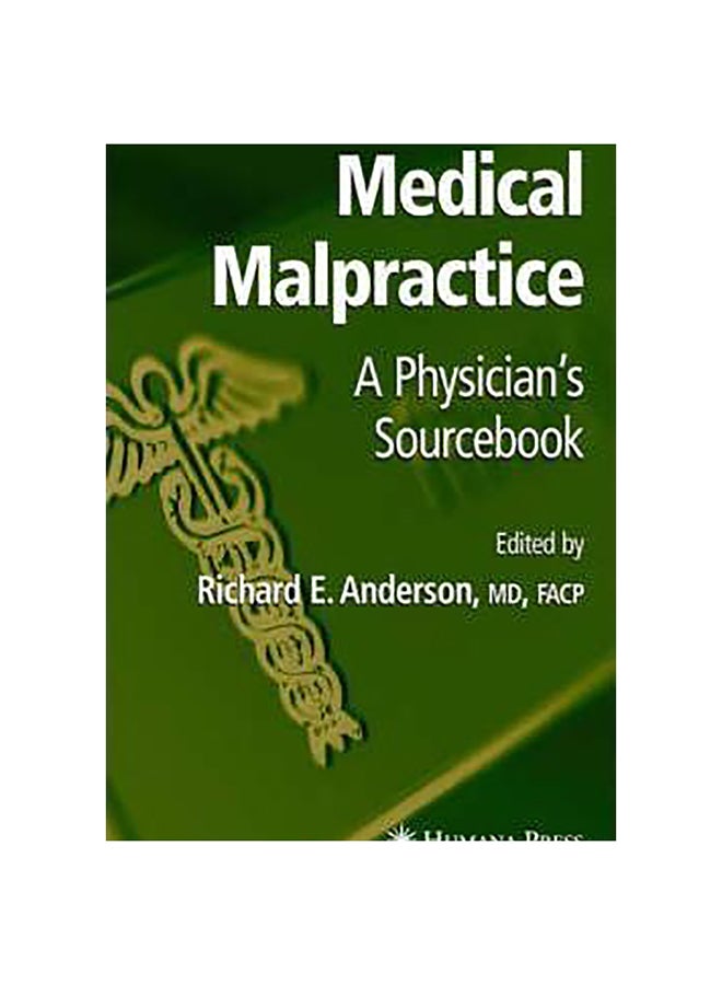 Medical Malpractice Hardcover English by Richard E. Anderson - 24-Sep-04