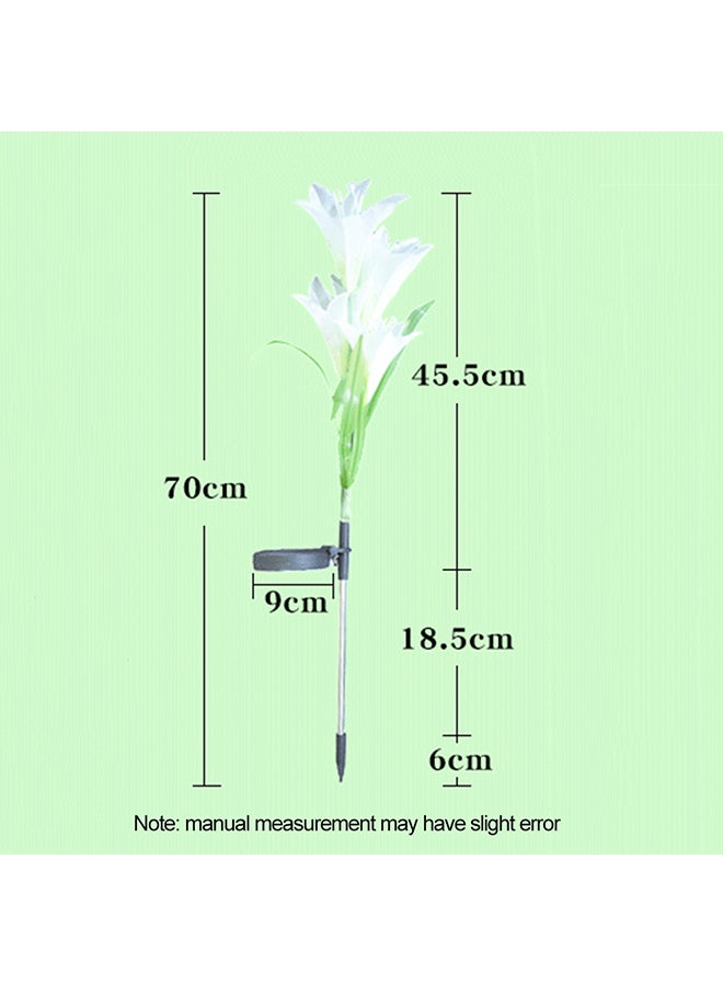 Generic Solar Power Simulation Lily Flower Garden LED Light Green/Silver/Black  - Image 2