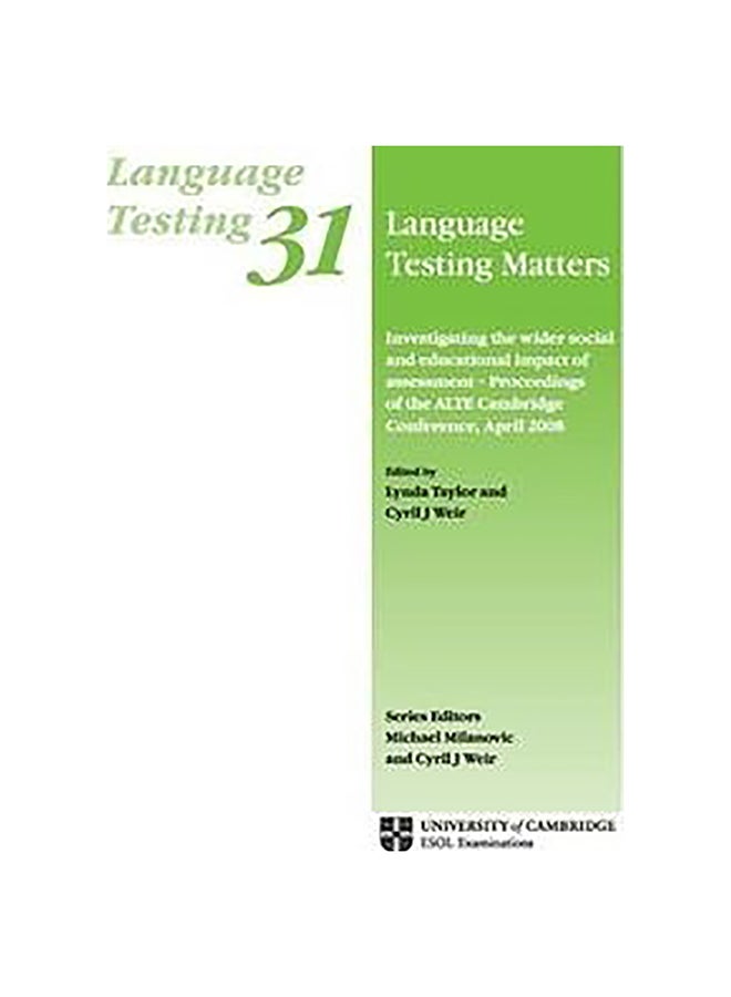 Language Testing 31 Paperback English by Lynda Taylor - 14-Jan-10 