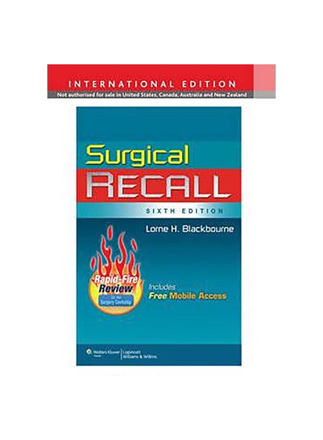 Surgical Recall Paperback English by Lorne H. Blackbourne - 1-Jun-11 
