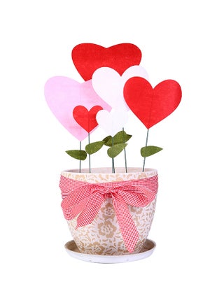 أصيص زهور بتصميم قلب متعدد الألوان 41 x 21سم - v1593093848/N38916145A_1