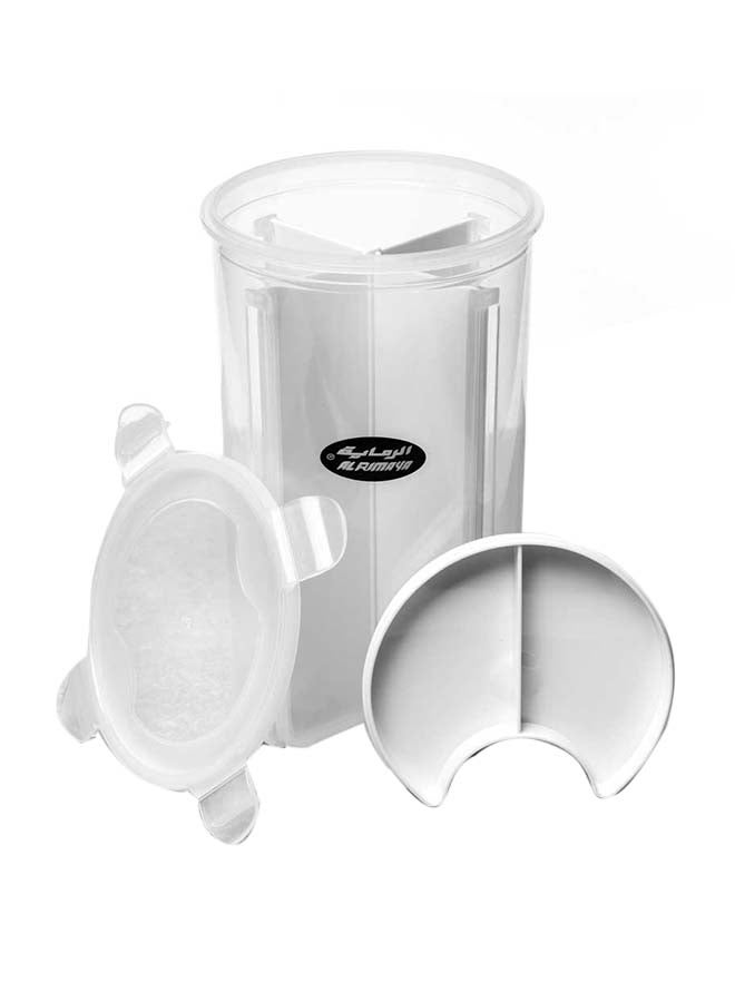 AL RIMAYA 4-in-1 Spice Storage Box White 14x14x24cm - Image 1