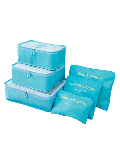 6-Piece Packing Organizer Cube Set Light blue