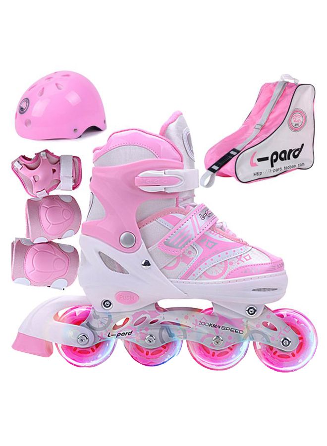 Cool Baby - Adjustable LED Wheels Inline Rollerskates With Protective Gears And Case 40cm - Image 1