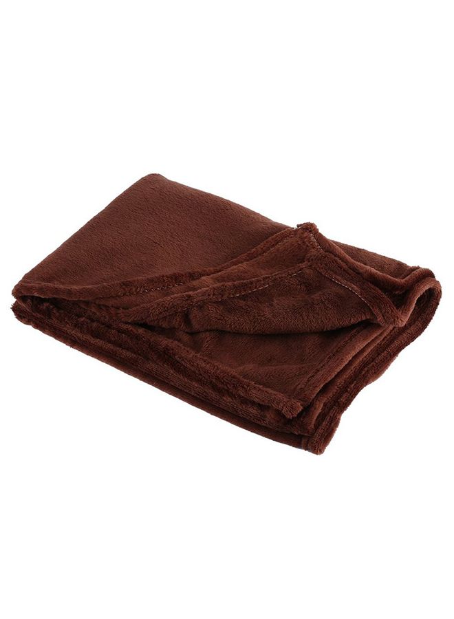 Super Soft Warm Flannel Bedding Blanket fabric Coffee 70 x 100cm