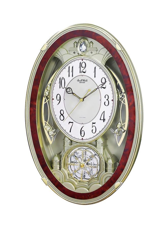 Rhythm - Trumpet Boys Musical Motion Wall Clock Brown 2.9x16.1x24.7inch - Image 1