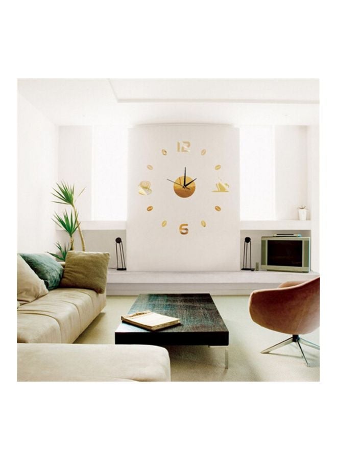 Acrylic 3D Mirror DIY Wall Clock Gold 50x50cm - Image 2
