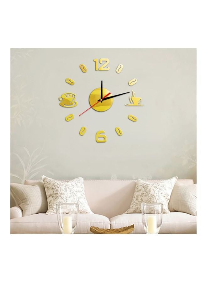 Acrylic 3D Mirror DIY Wall Clock Gold 50x50cm - Image 3