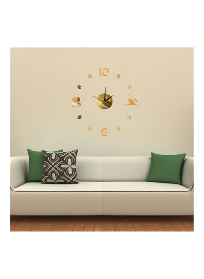 Acrylic 3D Mirror DIY Wall Clock Gold 50x50cm - Image 4