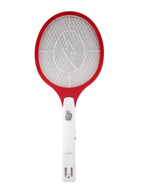 Rechargeable Electronic Bug Zapper Racket Red/White