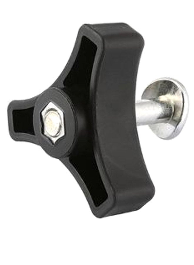 Generic - Triangle Handle Knob With Nut Screw For Lawn Mower Machine Black/Silver - Image 1