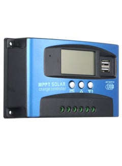 ماركة غير محددة جهاز تحكم يعمل بالطاقة الشمسية مزود بشاشة LCD ومنفذي USB أسود/أزرق  - Image 1