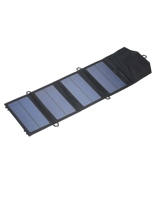 Generic USB Port Foldable Solar Panel Charger Black/Blue  - Image 1