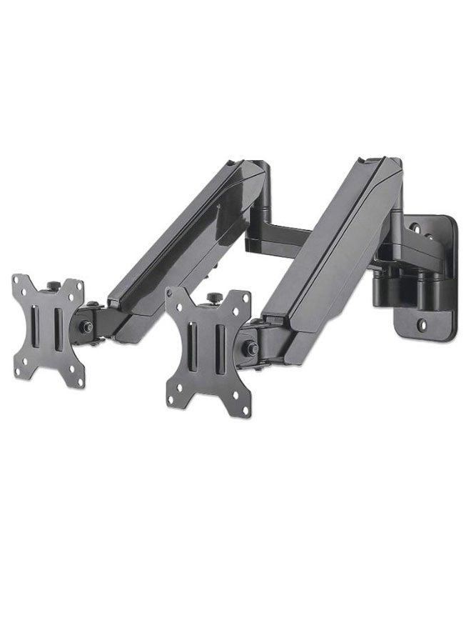 سكيل تك حامل تثبيت شاشة بذراعين وزنبرك مرن أسود - Image 2