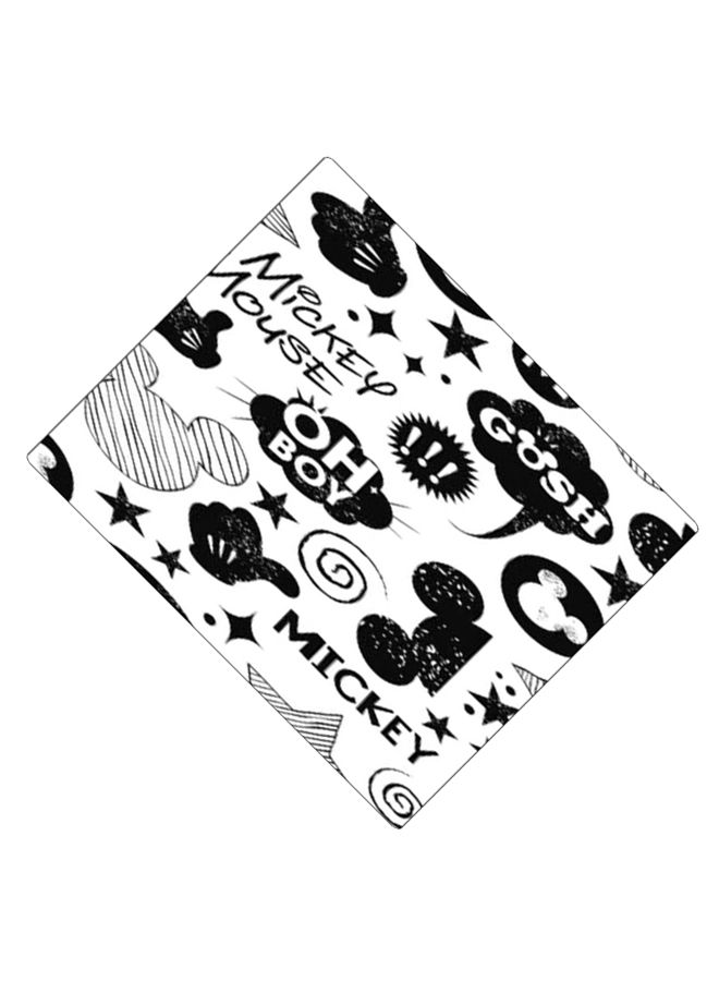 BP Printed Anti-Slip Gaming Mouse Pad White/Black/Grey - Image 2