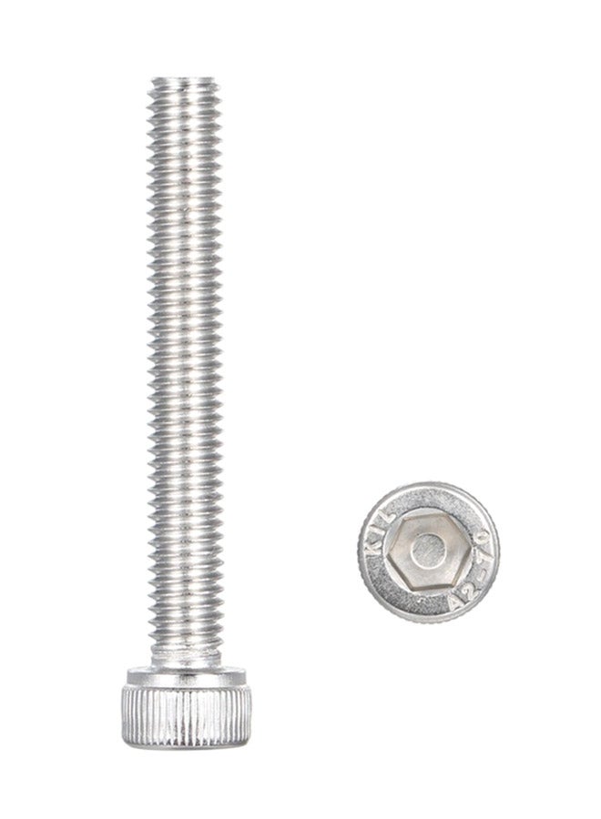 DIN912-A2 Stainless Steel Allen Bolt Socket Cap Screw Silver M6 x 45  - Image 1