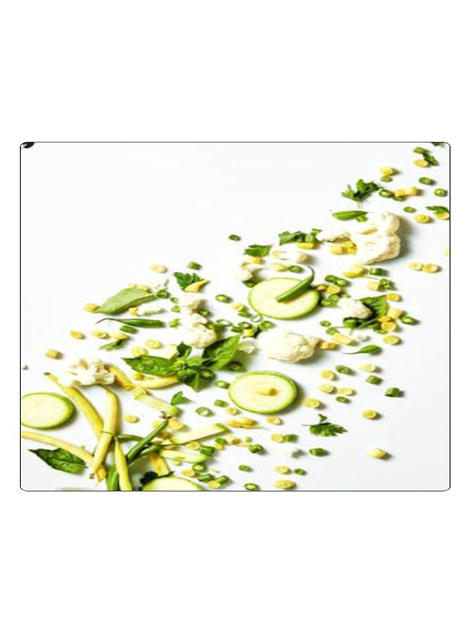 بي بي لوحة ماوس ألعاب بتصميم مضادة للانزلاق وبنمط مطبوع أبيض/أخضر - Image 1