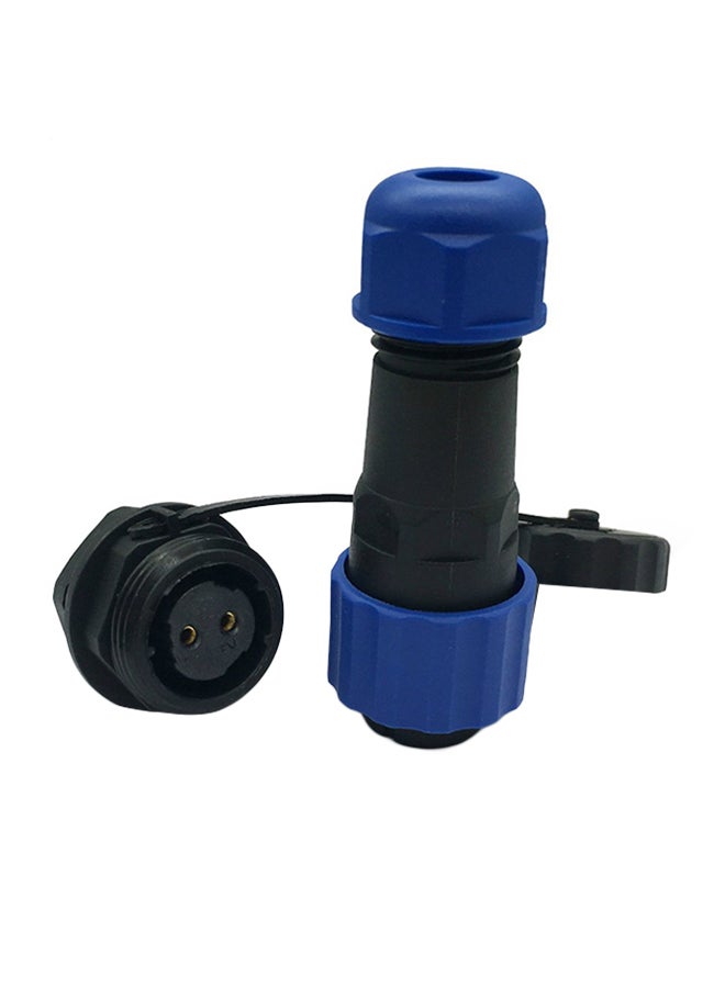 SP13 IP68 Waterproof Circular Socket Multipole Plug Blue/Black 12.2 x 13mm  - Image 1