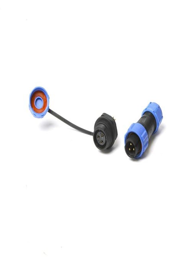 SP13 IP68 Waterproof Circular Socket Multipole Plug Blue/Black 12.2 x 13mm  - Image 2