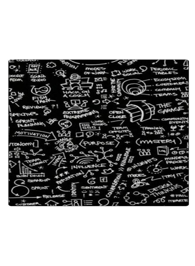 BP Printed Anti-Slip Gaming Mouse Pad Black/White - Image 1
