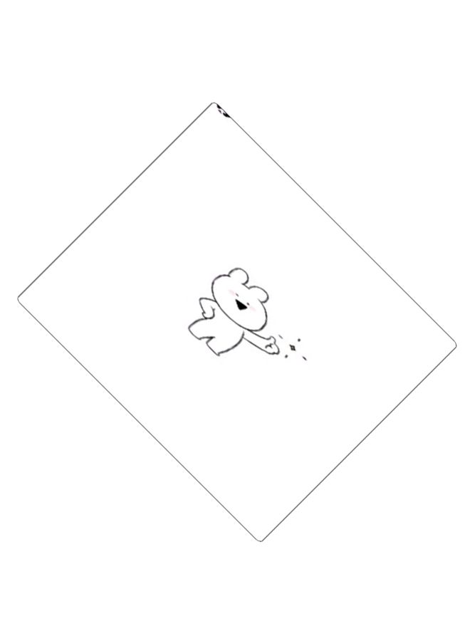 BP Printed Anti-Slip Gaming Mouse Pad White/Black - Image 2