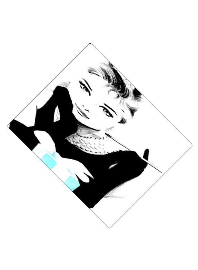 بي بي لوحة ماوس ألعاب بتصميم مضادة للانزلاق وبنمط مطبوع أسود / أبيض / أزرق - Image 2