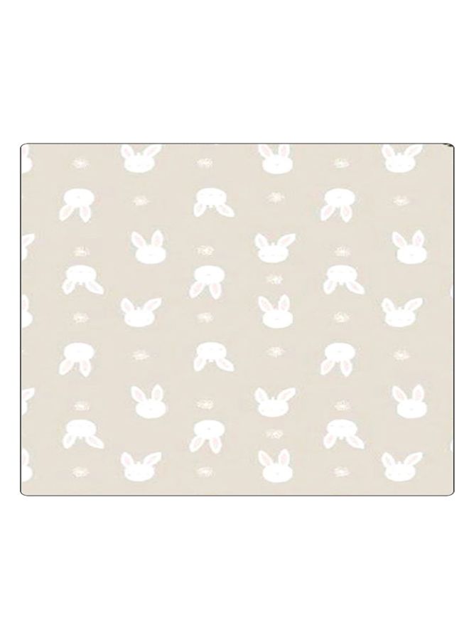 بي بي لوحة ماوس ألعاب بتصميم مضادة للانزلاق وبنمط مطبوع بيج/أبيض/وردي - Image 1