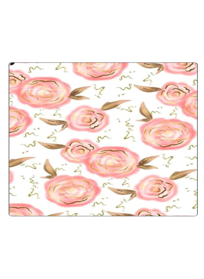 BP Printed Anti-Slip Gaming Mouse Pad Pink/Gold/White - Image 1