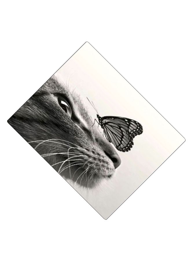 BP Printed Anti-Slip Gaming Mouse Pad Grey/White - Image 2