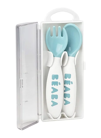 BEABA Training Fork And Spoon Set With Case