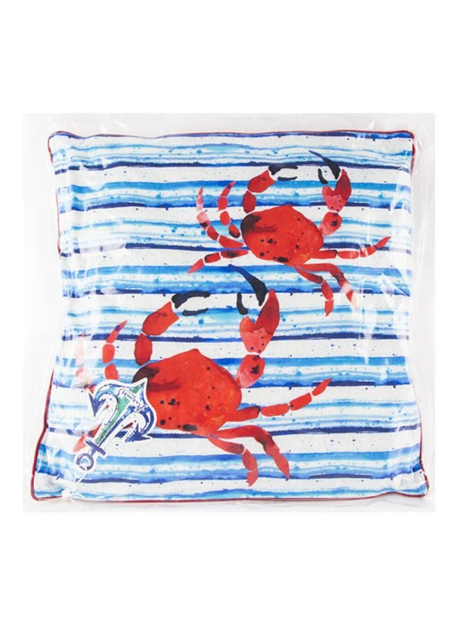 بيج ديزاين وسادة بطبعة سلطعون البحر أنيموس أحمر/ أزرق/ أبيض 40x40سم - Image 5