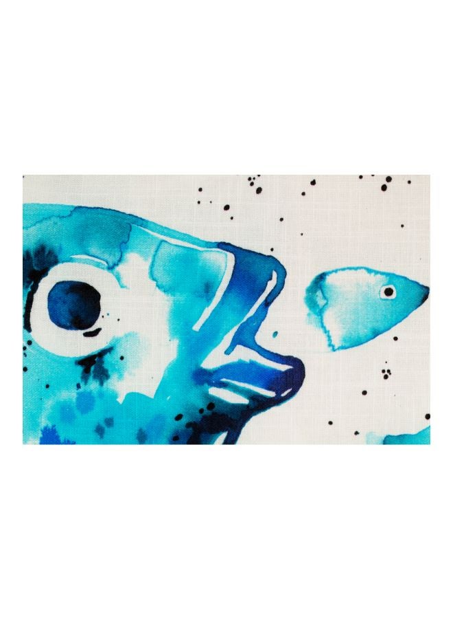 Biggdesign Anemoss Printed Throw Pillow Blue/White 53x36centimeter  - Image 3